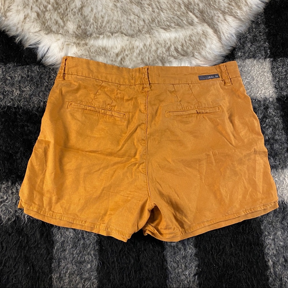 Anthro Level 99 marigold linen shorts 30